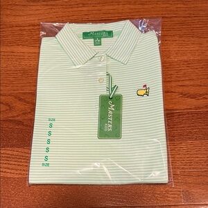 Masters Kids Polo Shirt - Light Green Stripes